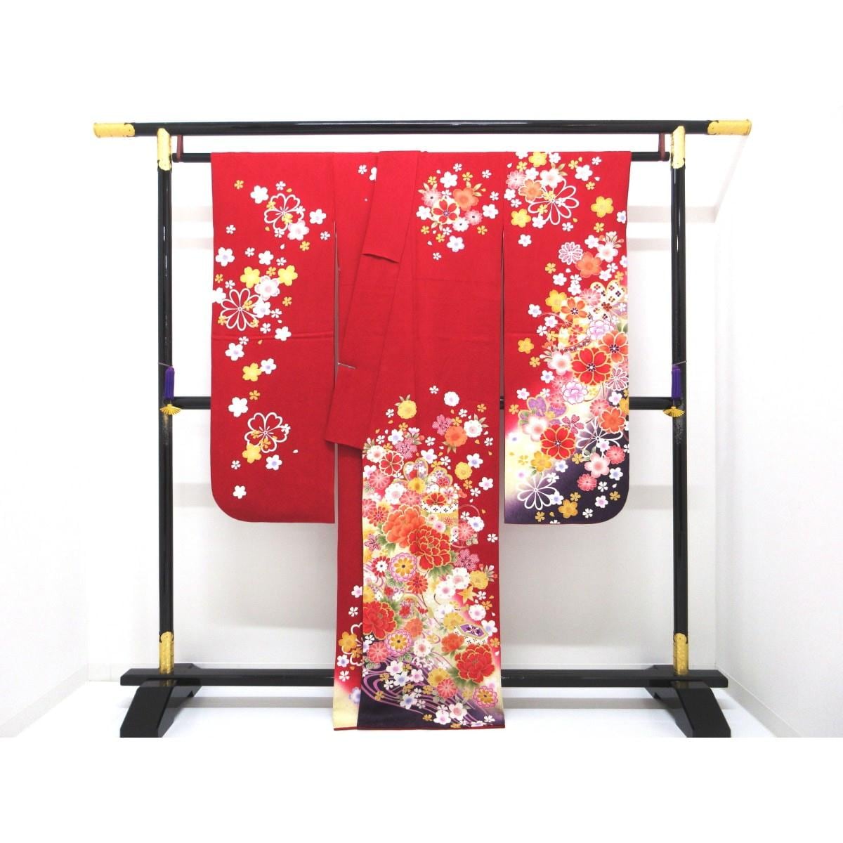 振袖　友禅金彩加工　ボカシ染