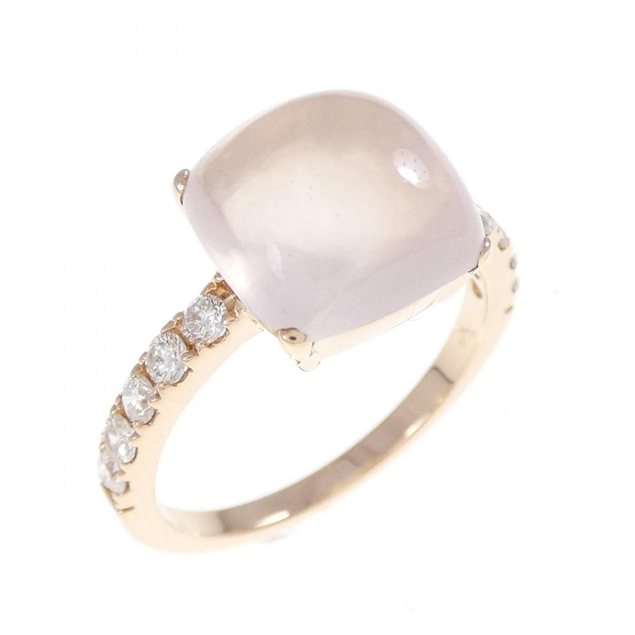 K18PG ローズクオーツ リング 3.56CT