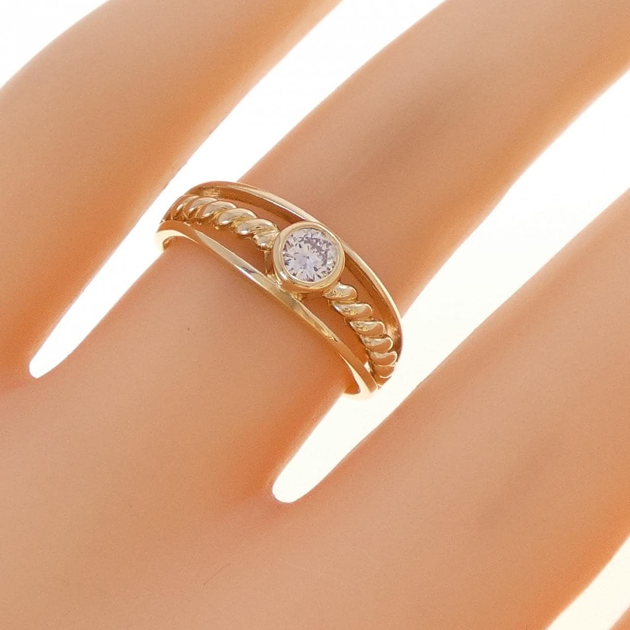 K18YG ダイヤモンド リング 0.14CT