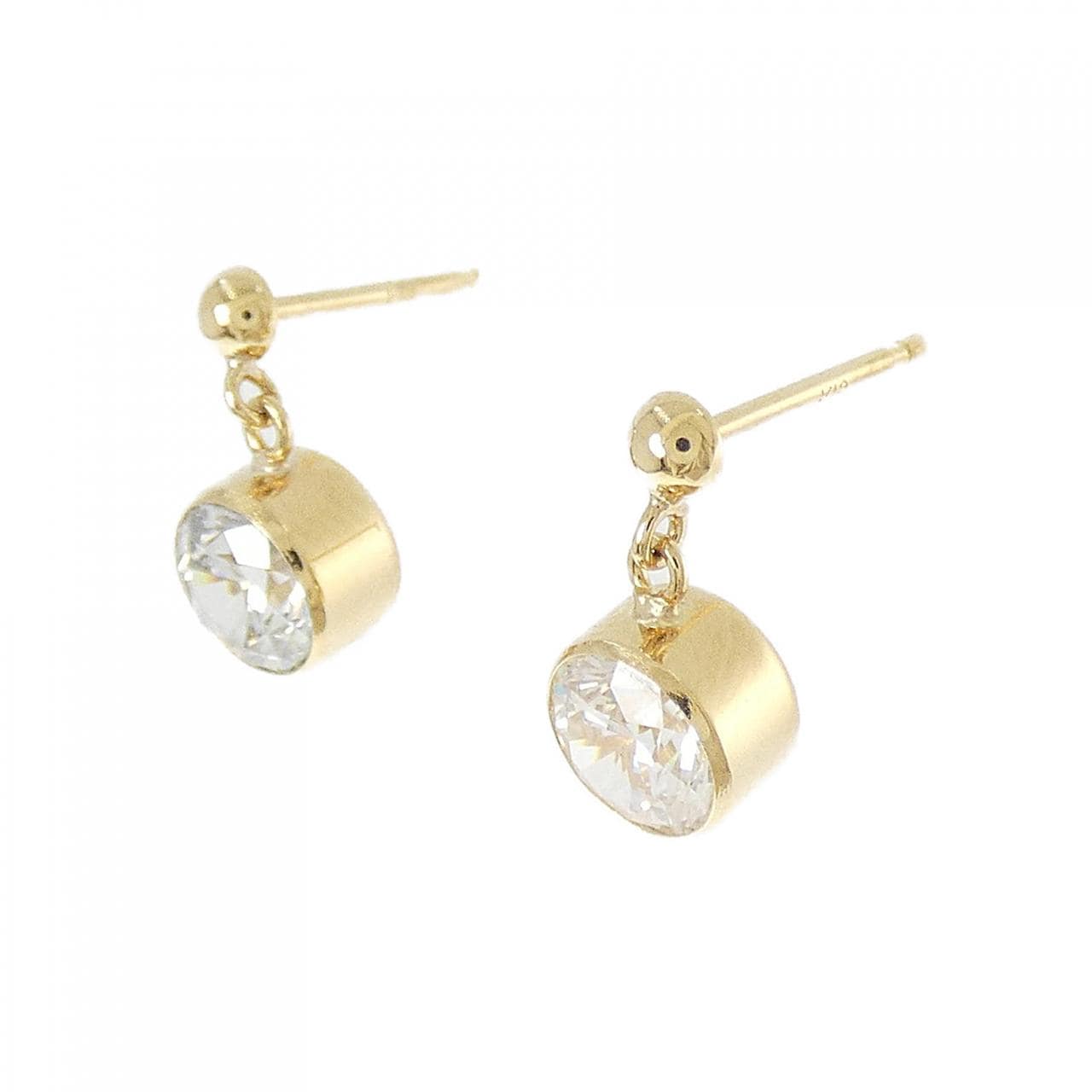 [BRAND NEW] K18YG Cubic Zirconia Earrings