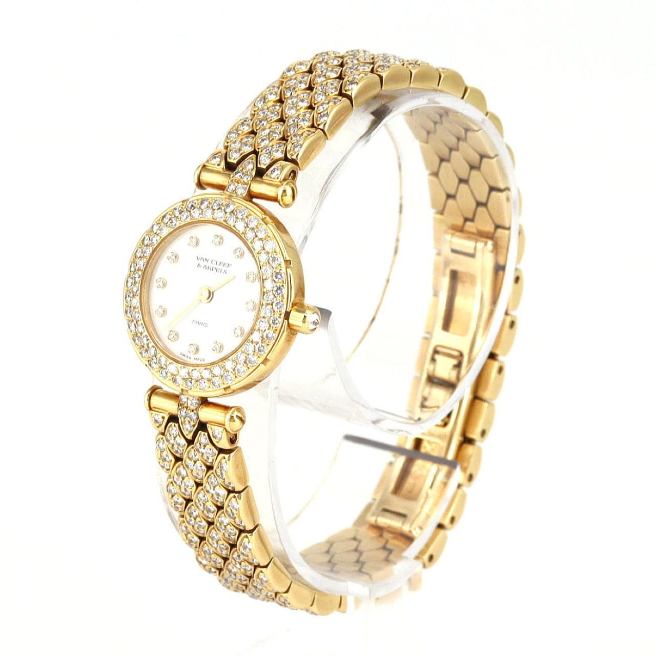 [No Maintenance Rebate Price] Van Cleef & Arpels Sport II YG/2D 12P Bracelet D 122907 YG Quartz