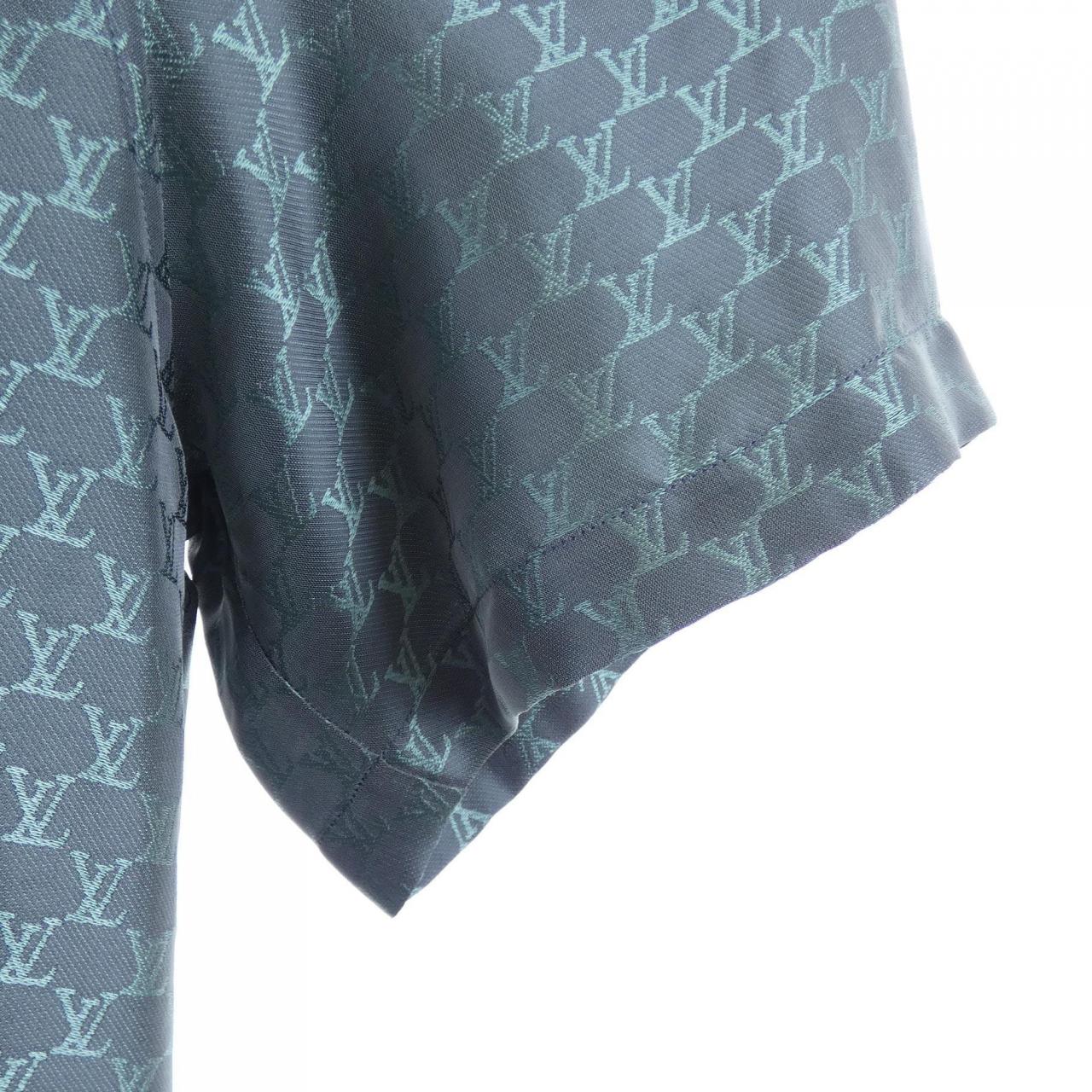 ルイヴィトン LOUIS VUITTON ショートスリーブジャガードシルクプレンドシャツ HRS30WKSY S／Sシャツ