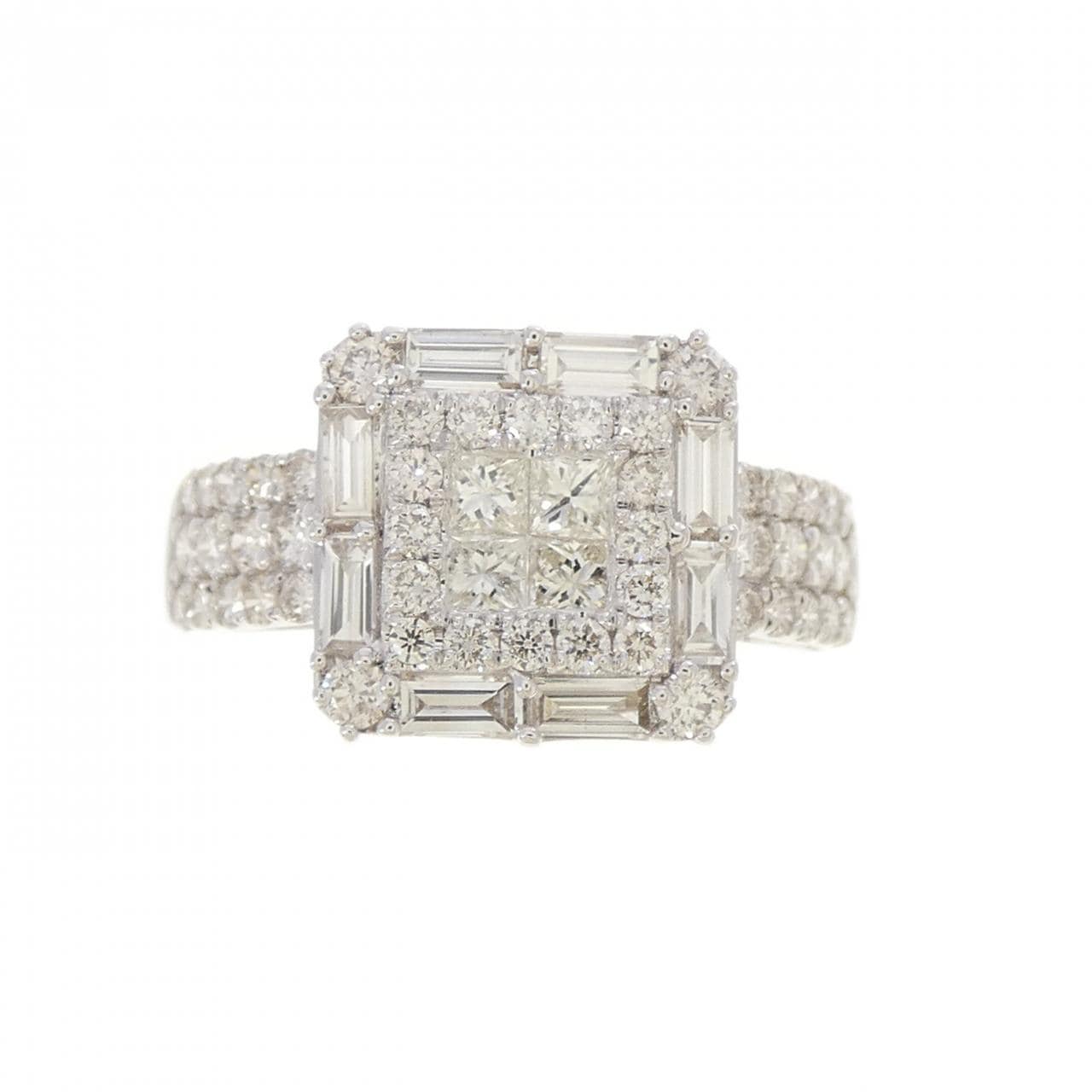 K18WG ダイヤモンド リング 1.00CT