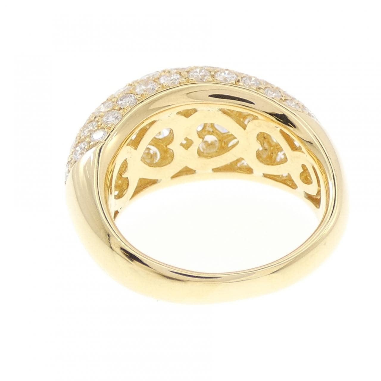 K18YG パヴェ ダイヤモンド リング 3.00CT