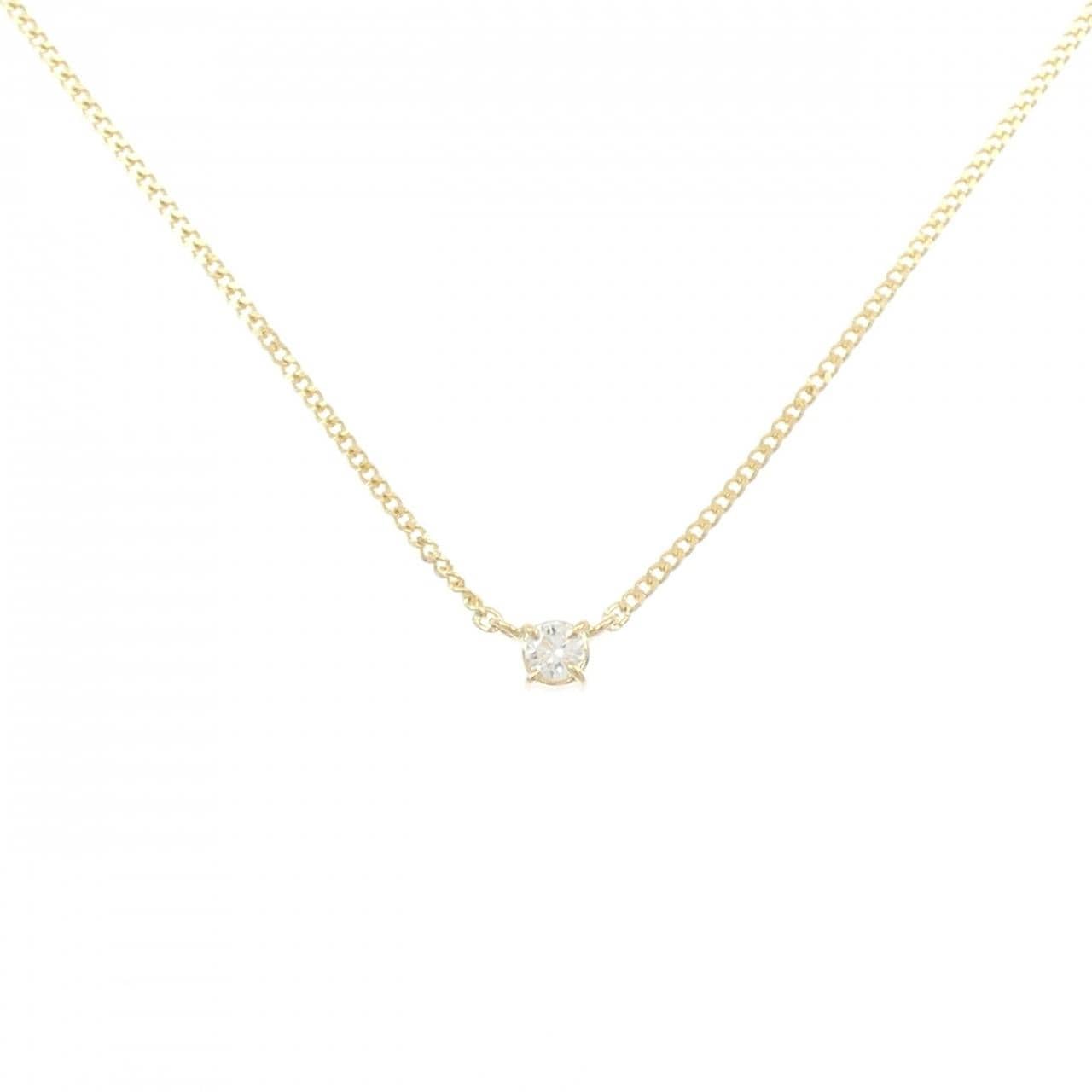 K18YG ソリティア ダイヤモンド ネックレス 0.08CT