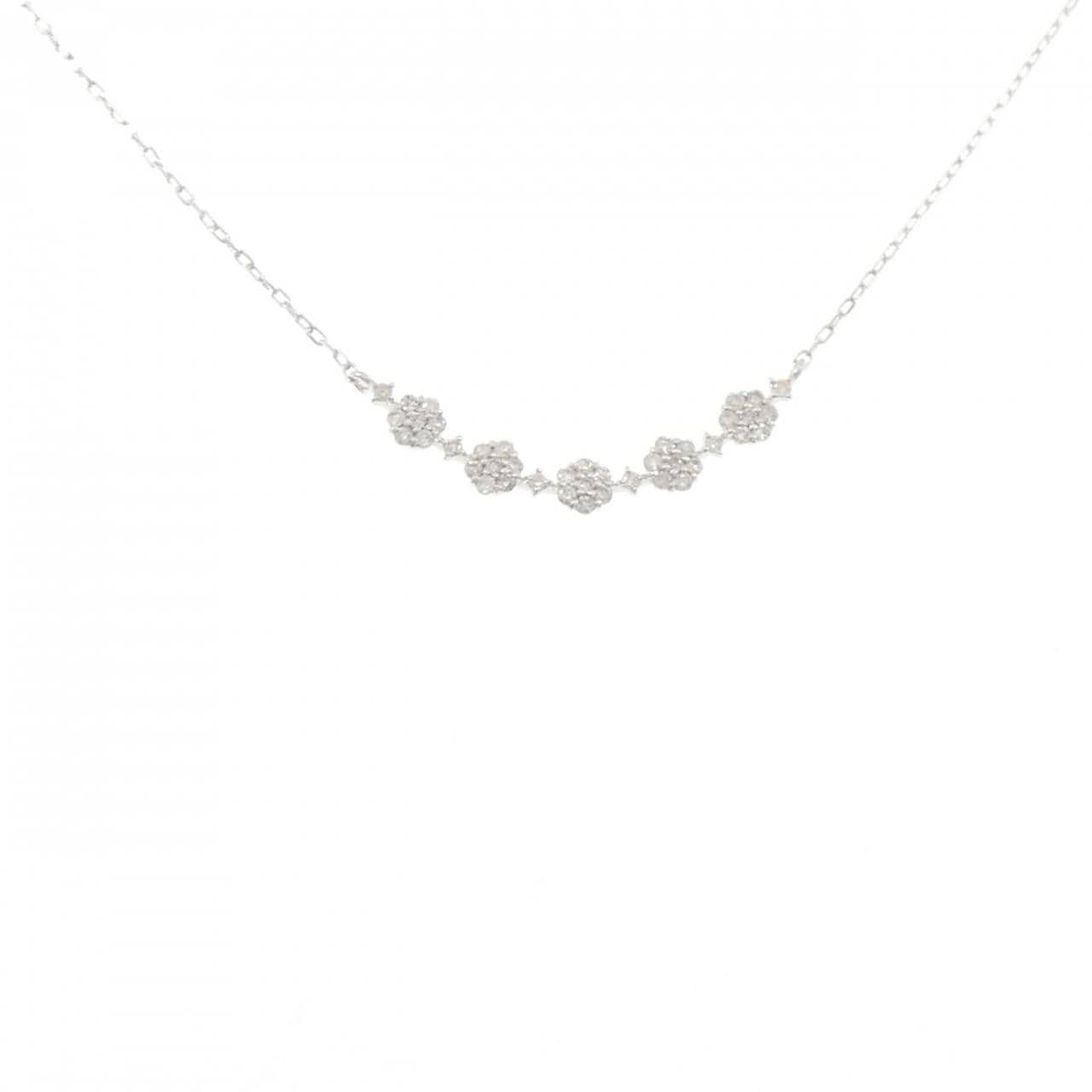 K18WG ダイヤモンド ネックレス 0.20CT