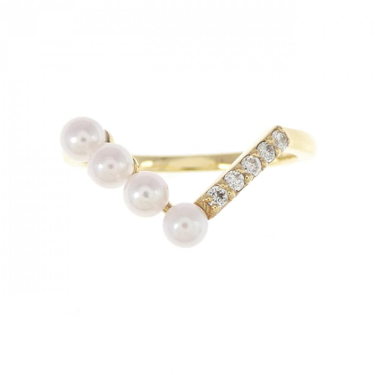 [BRAND NEW] K18YG Akoya pearl ring