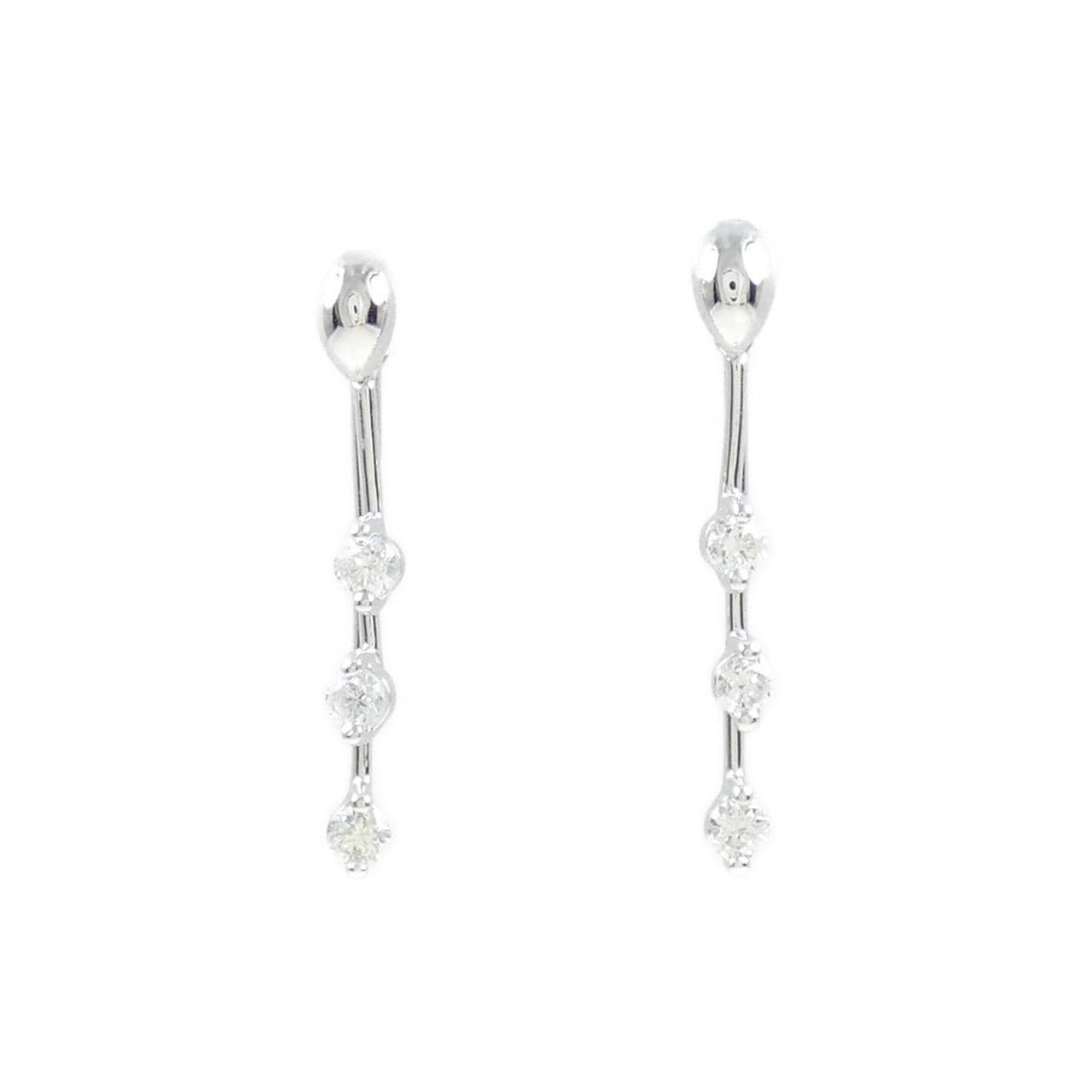 K18WG ダイヤモンド ピアス 0.50CT