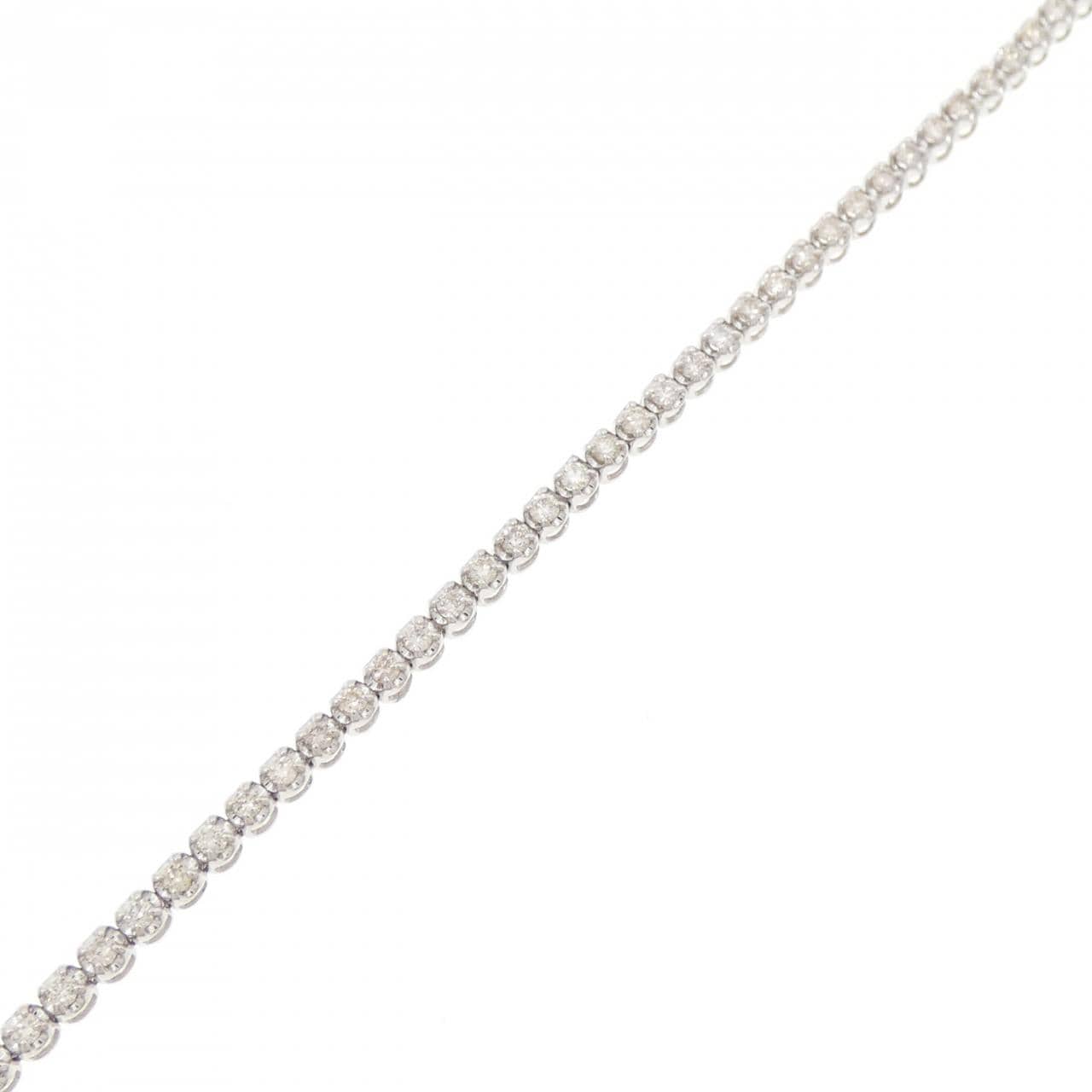 K18WG ダイヤモンド ブレスレット 1.00CT