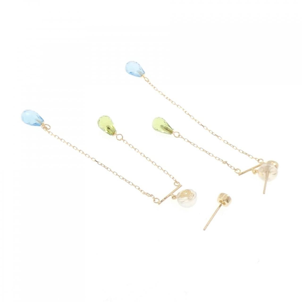 K18YG カラーストーン ピアス