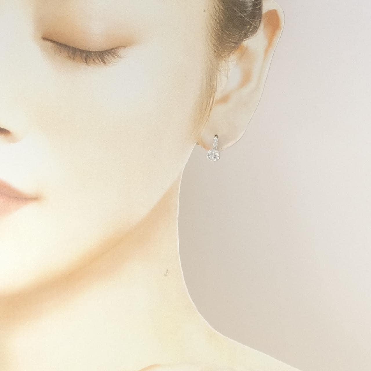 K18WG ダイヤモンド ピアス 0.50CT