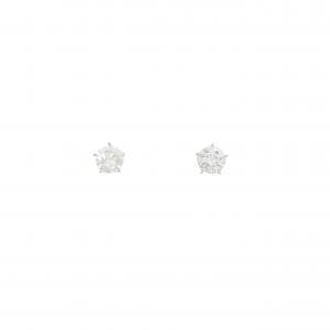 PT900 ソリティア ダイヤモンド ピアス 0.50CT