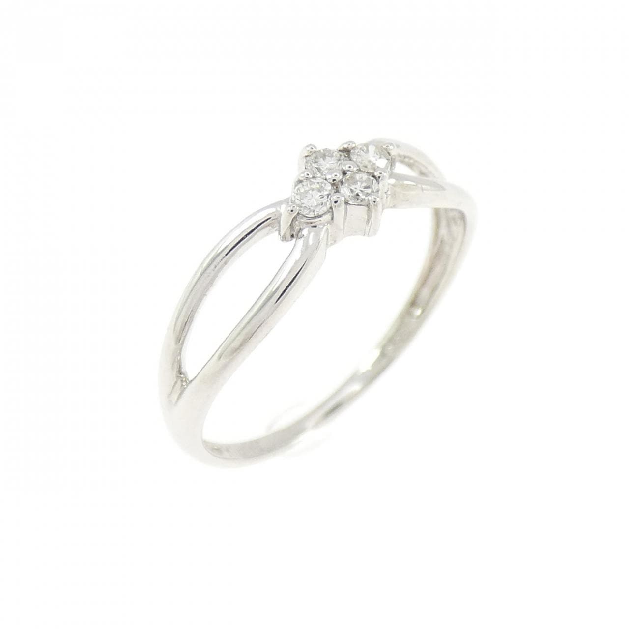 K18WG ダイヤモンド ピンキーリング 0.06CT