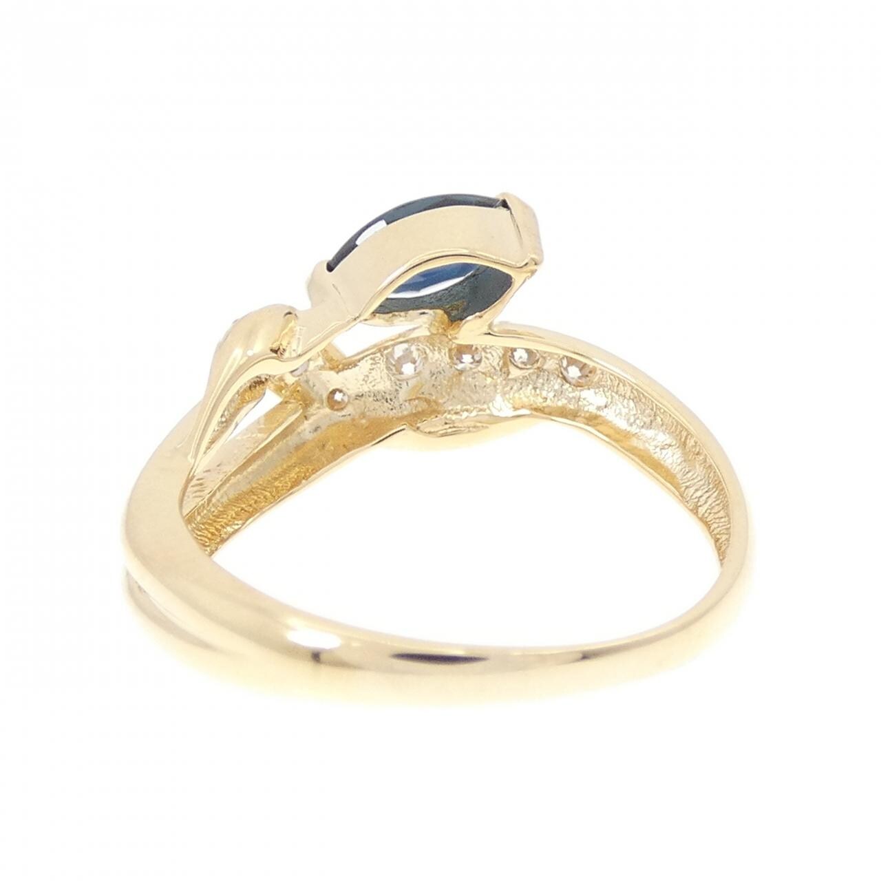 K18YG サファイヤ リング 0.43CT