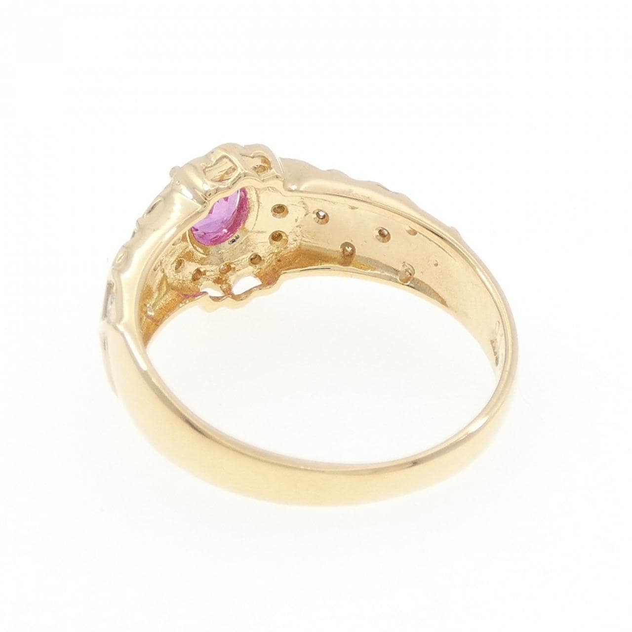 K18YG ルビー リング 0.4CT