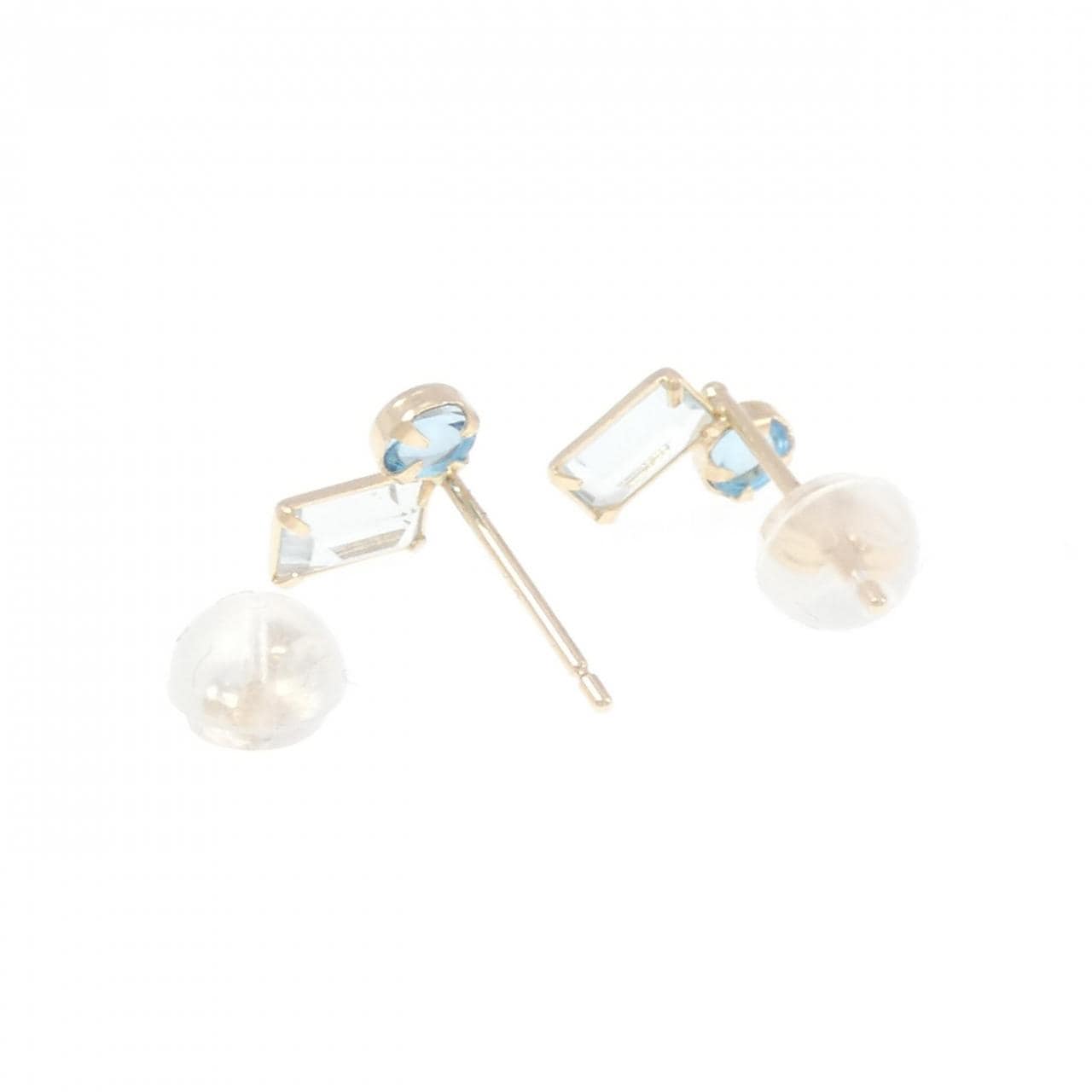 [BRAND NEW] K10YG blue Topaz earrings