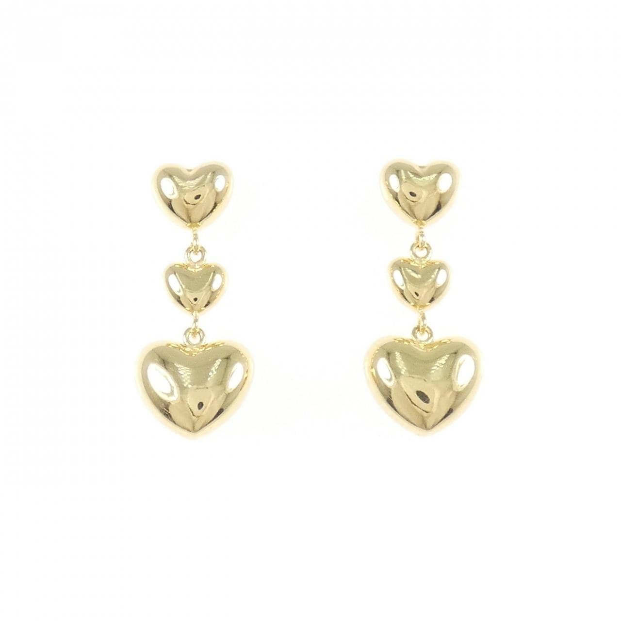 【新品】K18YG ハート ピアス