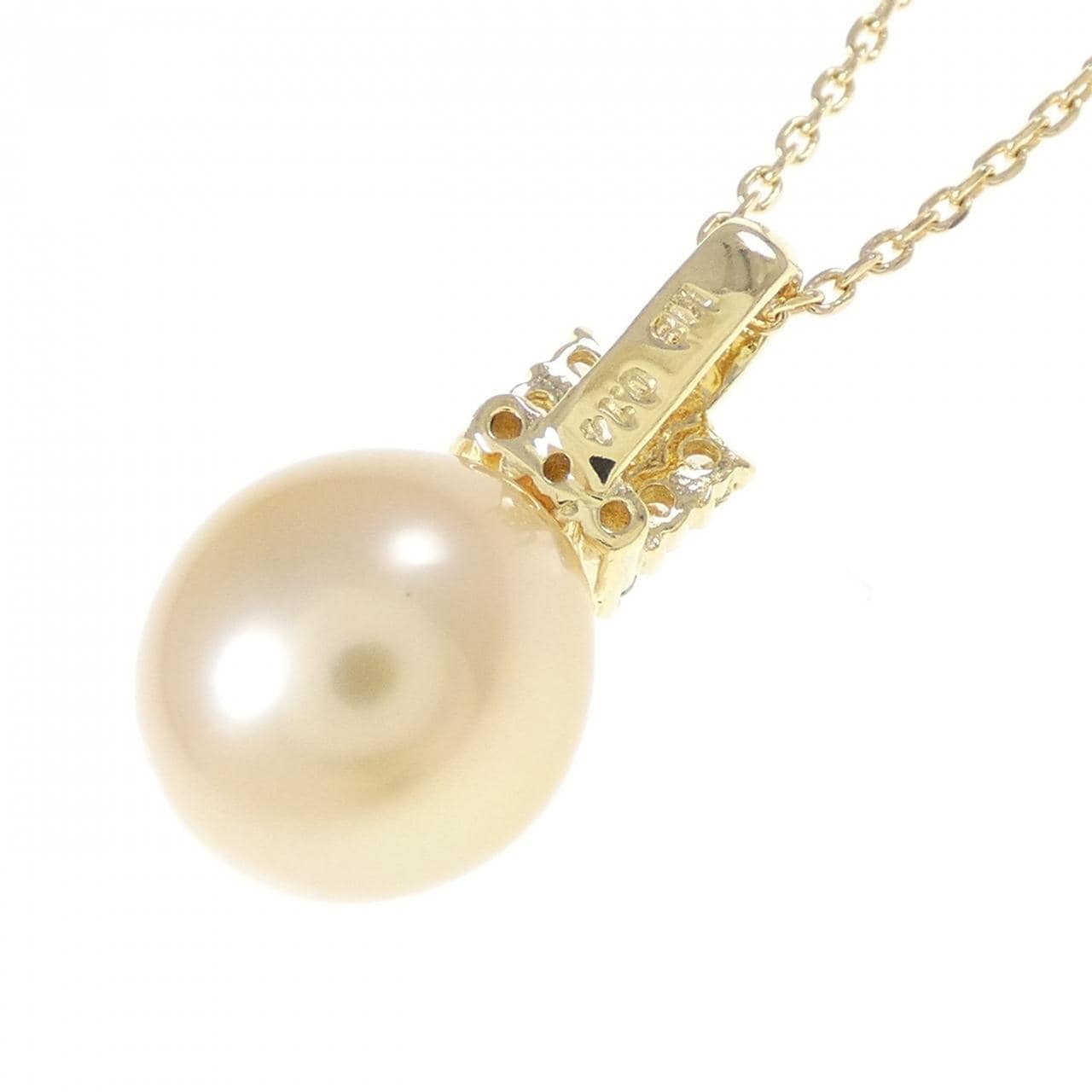 K18YG 白蝶パール ネックレス 10.1mm