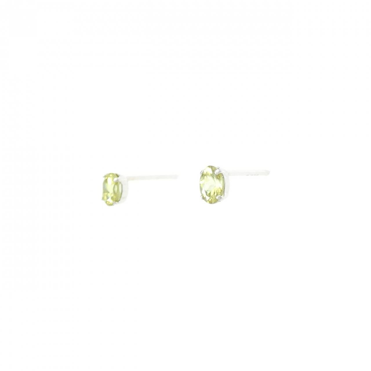 【新品】PT900 スフェーン ピアス 0.40CT