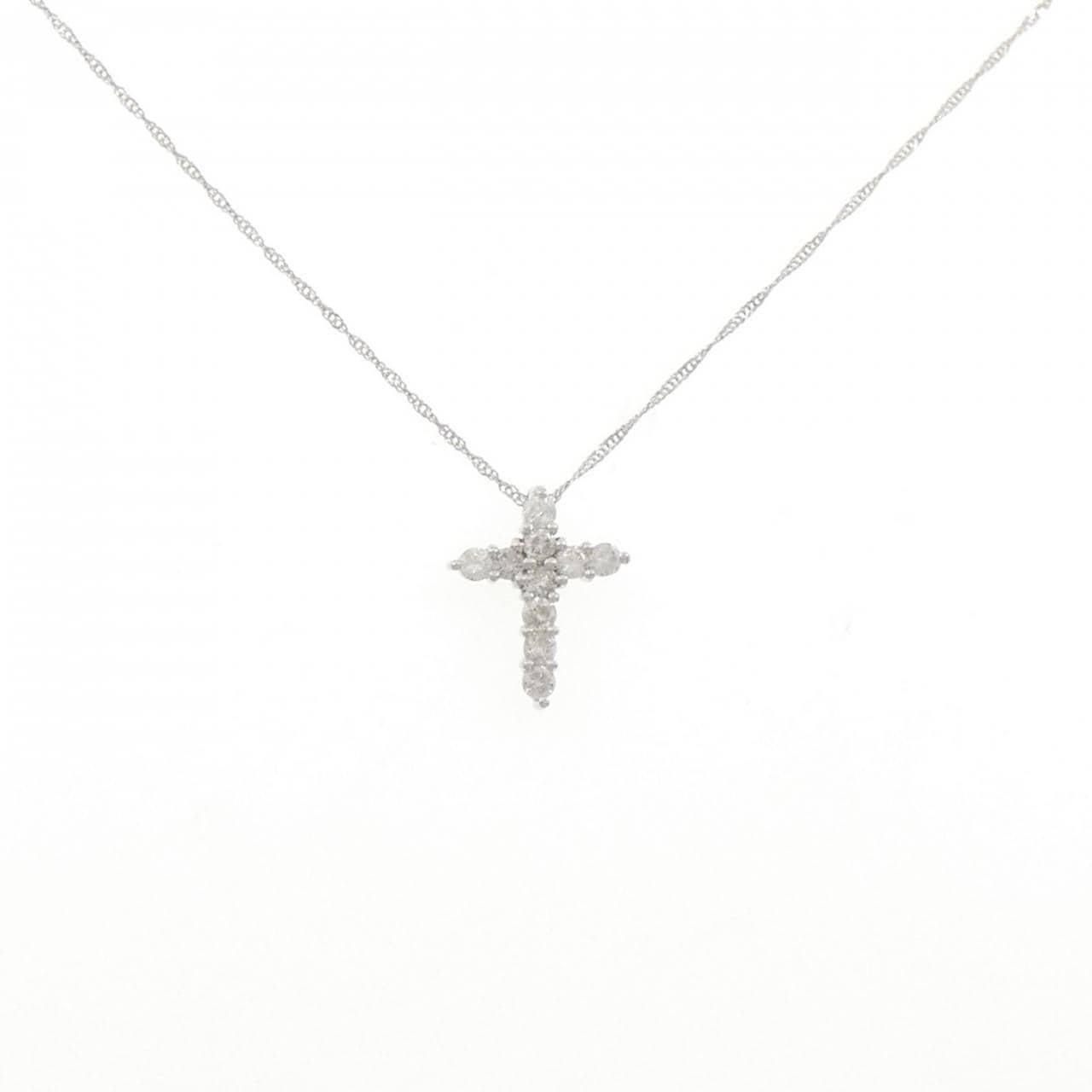 PT850/PT900 クロス ダイヤモンド ネックレス 0.25CT