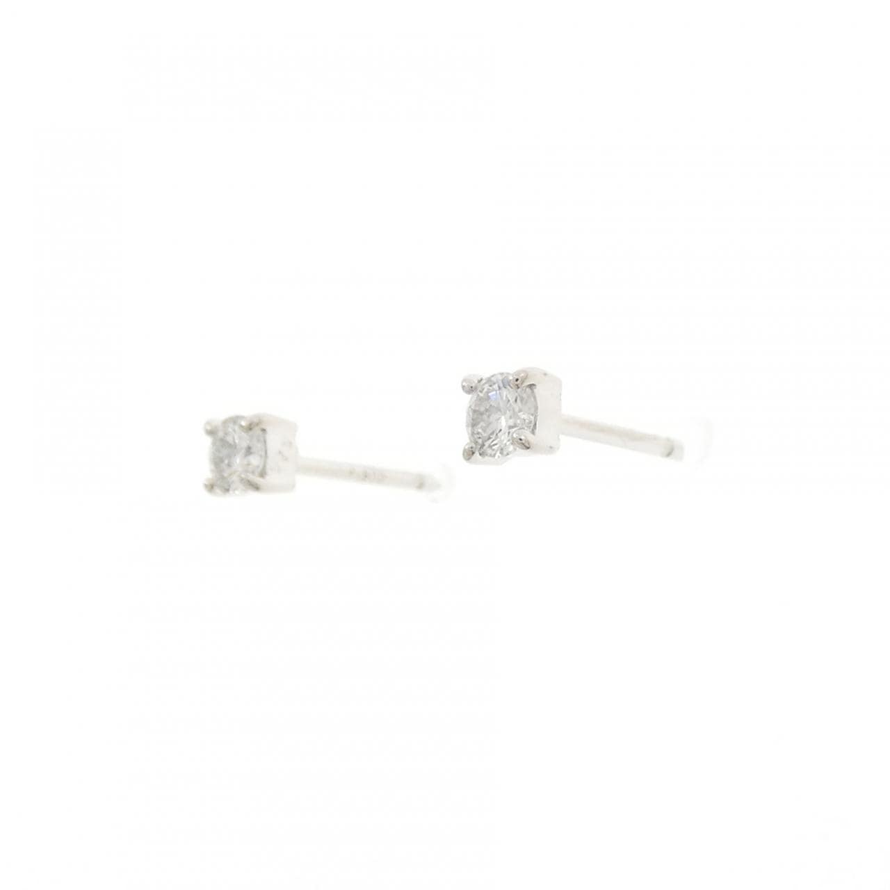 PT900 ソリティア ダイヤモンド ピアス 0.20CT