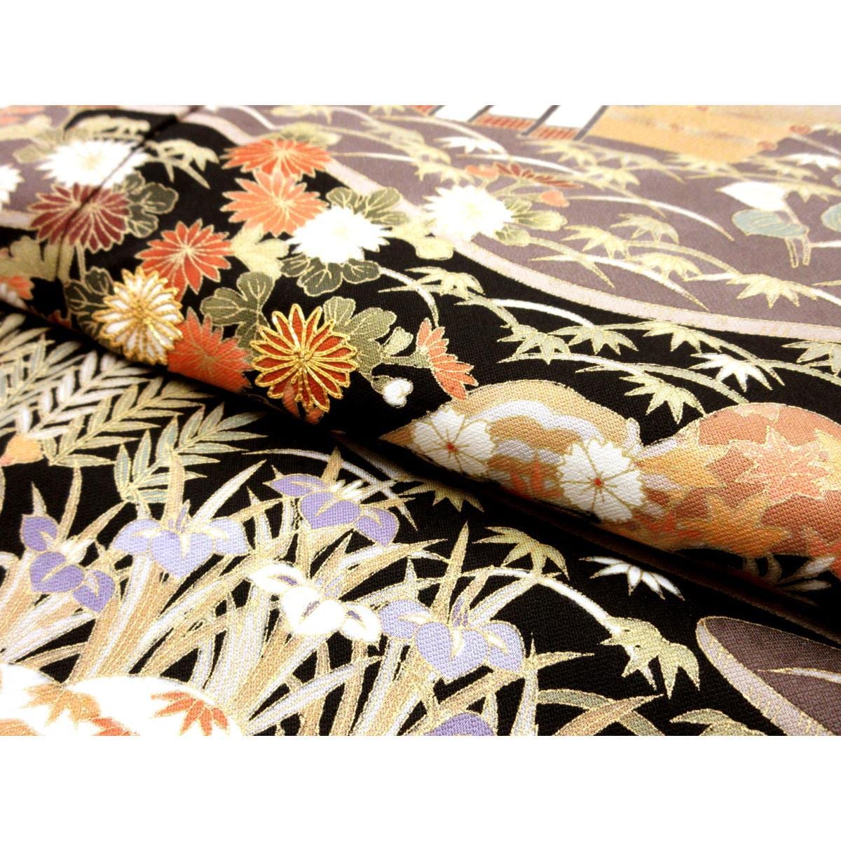 訪問着　友禅金彩加工　刺繍入り