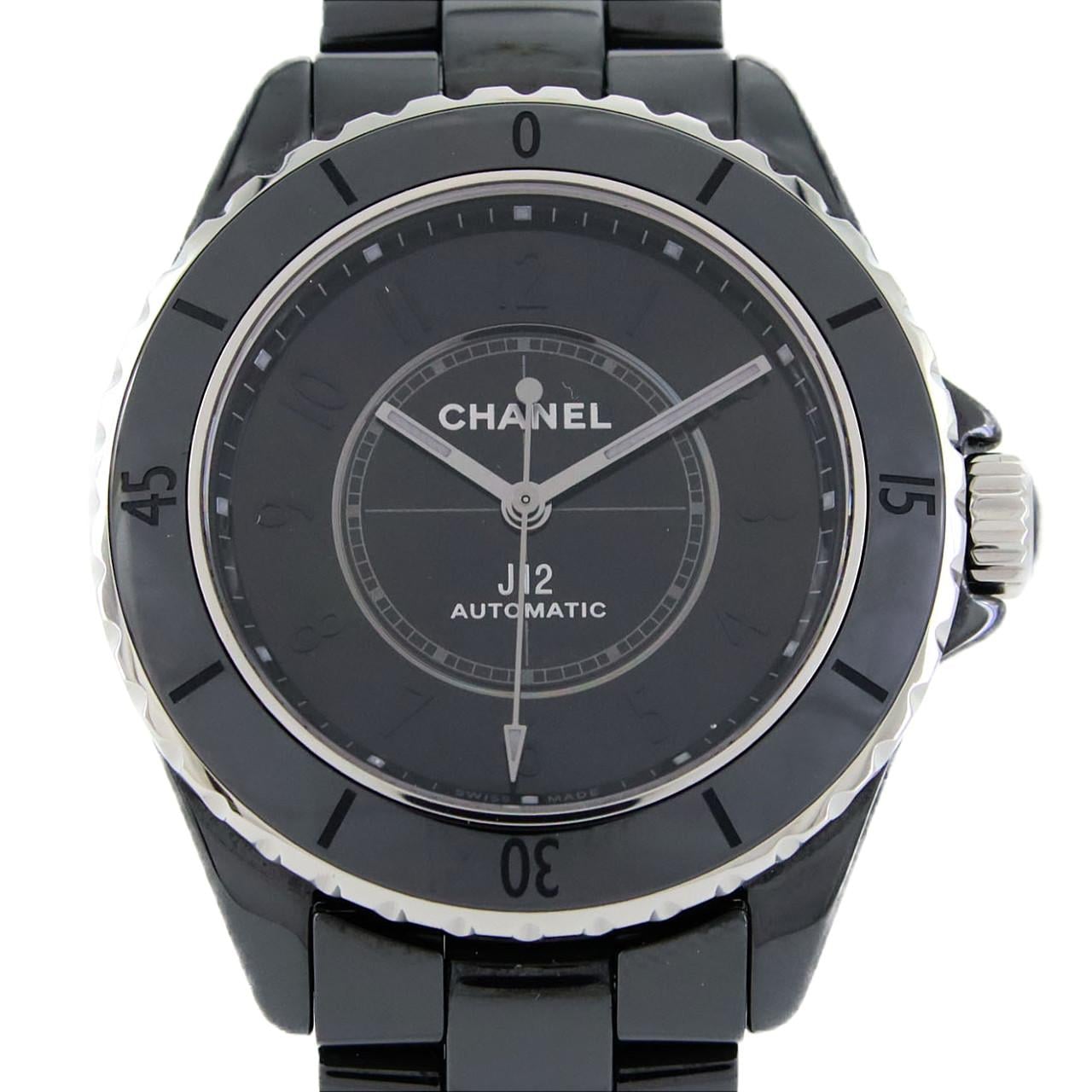 シャネル J12ファントムキャリバー12.1 38mmセラミック H6185 セラミック 自動巻