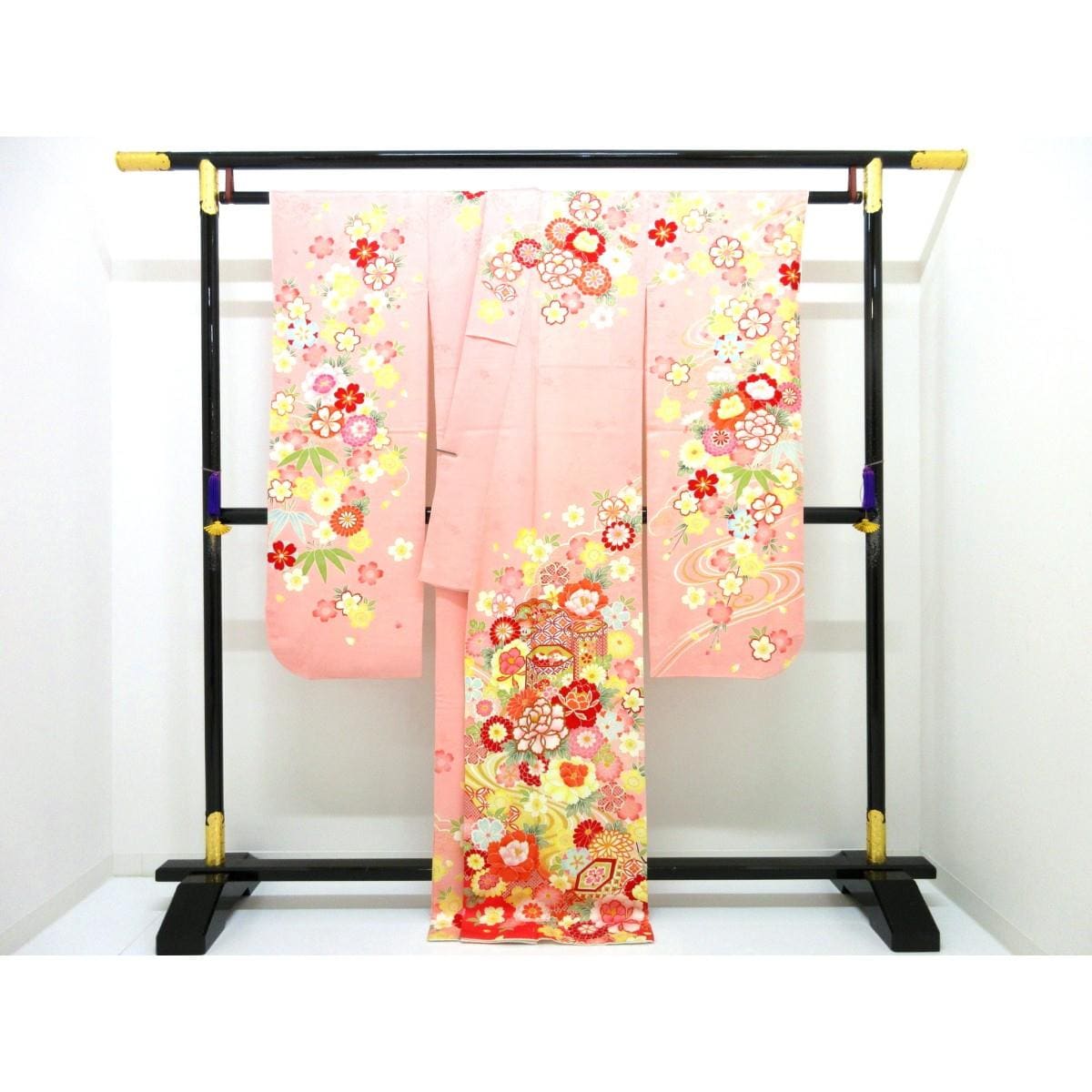 振袖　友禅金彩加工　ボカシ染