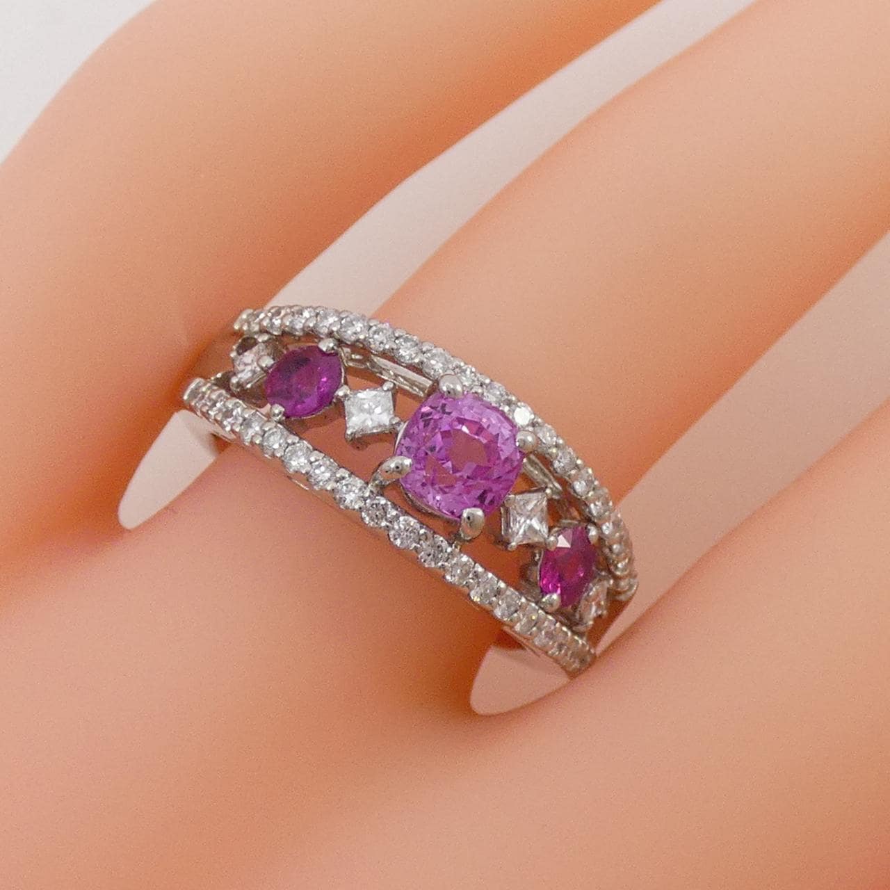 PT900 Color Stone Ring