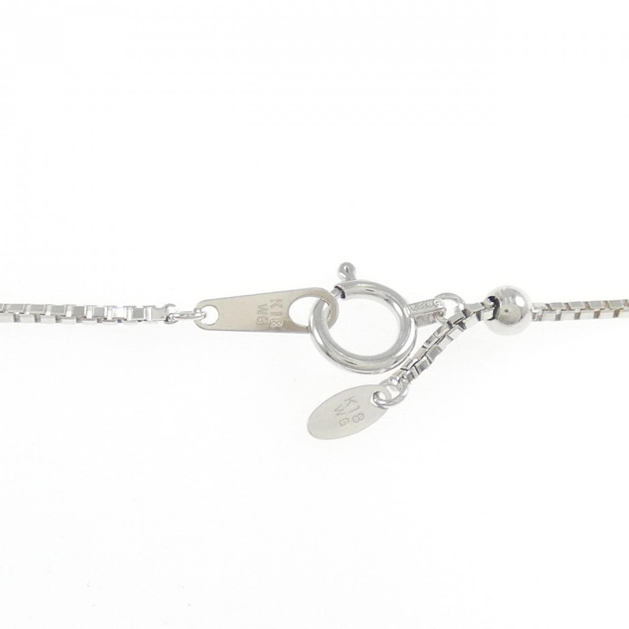 K18WG 白蝶パール ネックレス 13.5mm