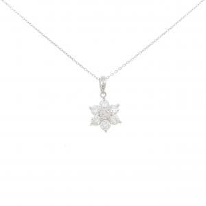 PT900/PT850 フラワー ピンクダイヤモンド ネックレス 0.144CT