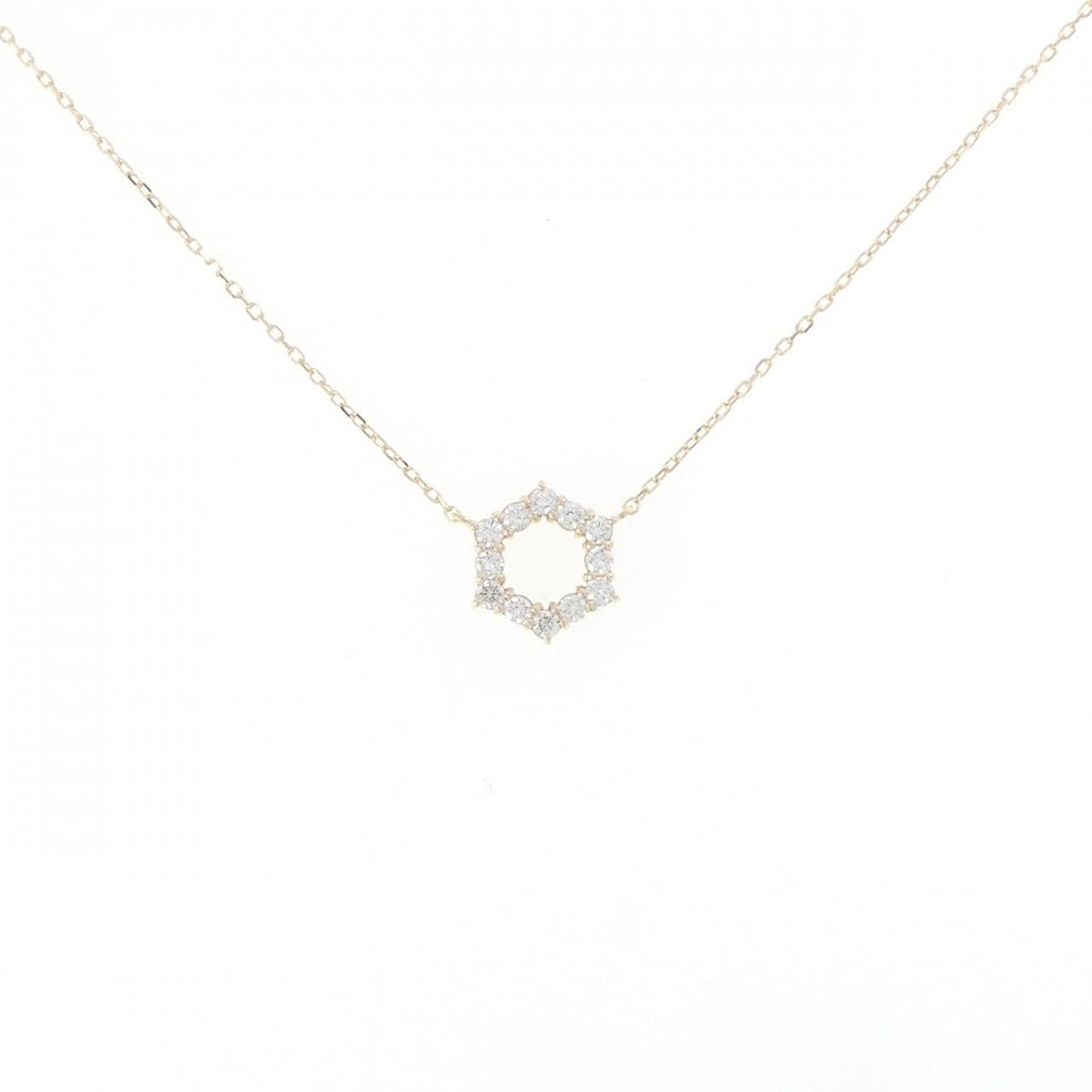 【リメイク】K10YG ダイヤモンド ネックレス 0.20CT
