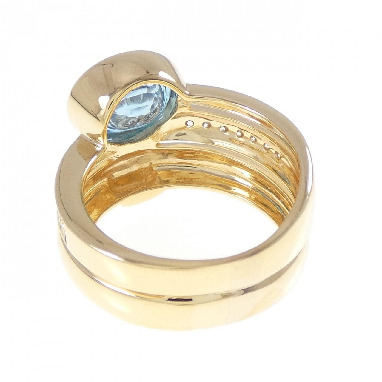 750YG ブルートパーズ リング