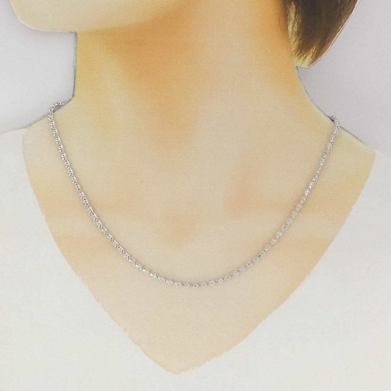 K18WG ダイヤモンド ネックレス 2.00CT