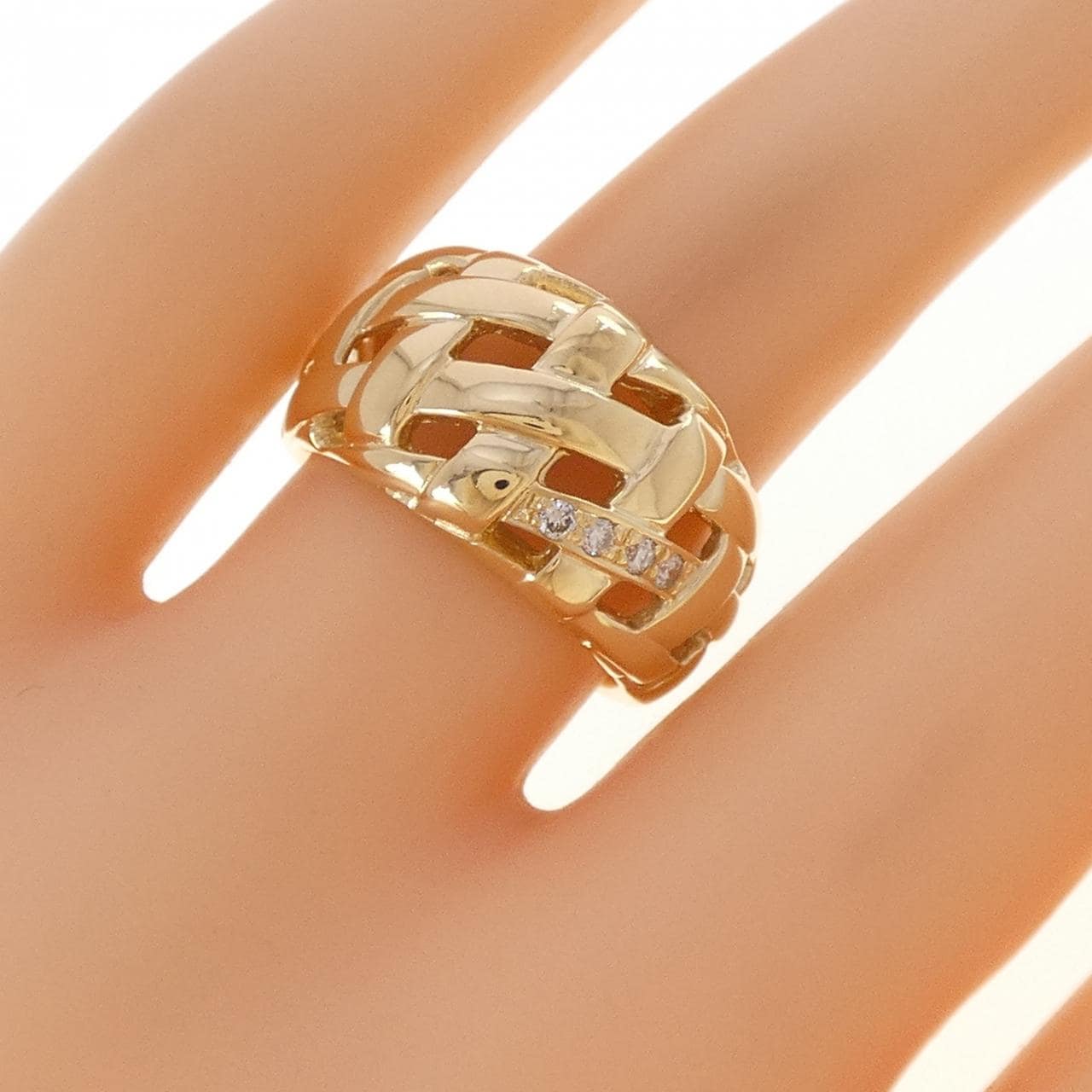 K18YG ダイヤモンド リング 0.05CT