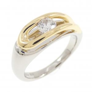 PT900/K18YG ダイヤモンド リング 0.322CT