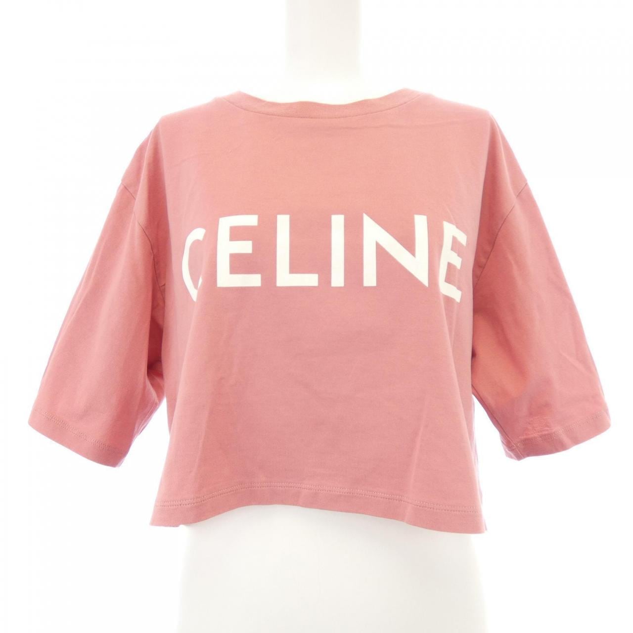 セリーヌ CELINE CELINEプリント クロップドTシャツ 2X761671Q Tシャツ
