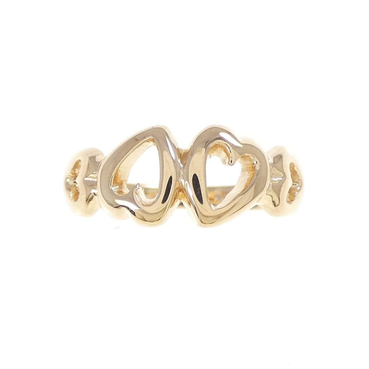 K18YG ハート リング