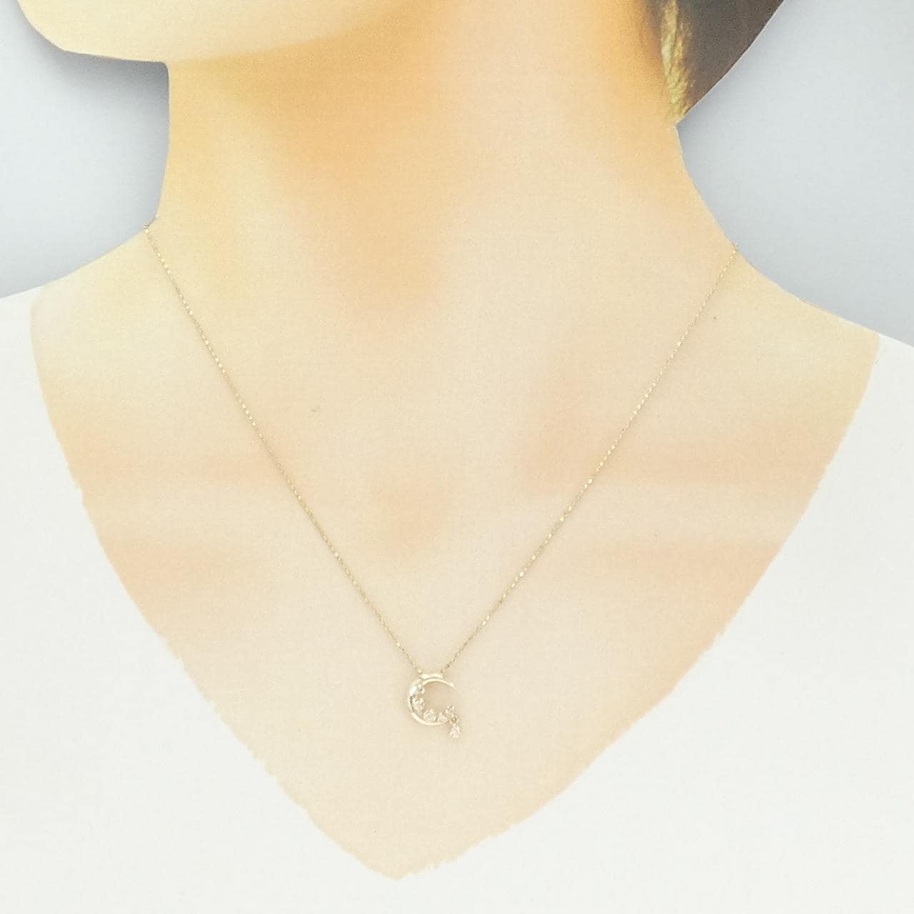 K10YG ダイヤモンド ネックレス 0.07CT