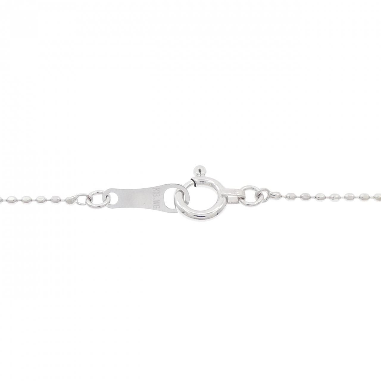 K18WG ダイヤモンド ネックレス 0.15CT