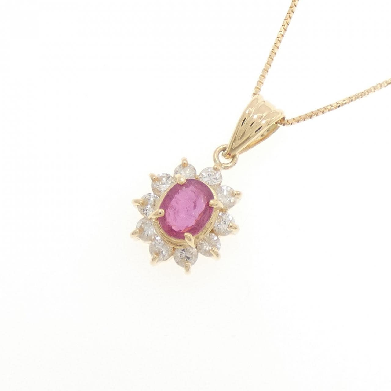 K18YG ルビー ネックレス 0.30CT