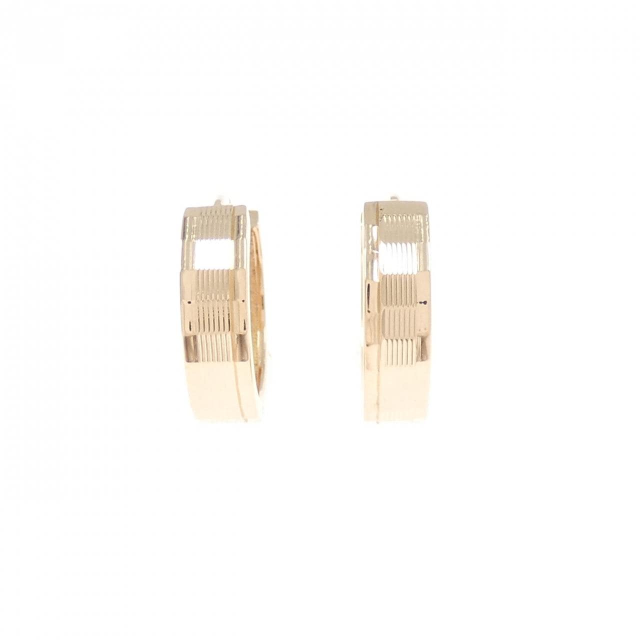 K18PG hoop earrings
