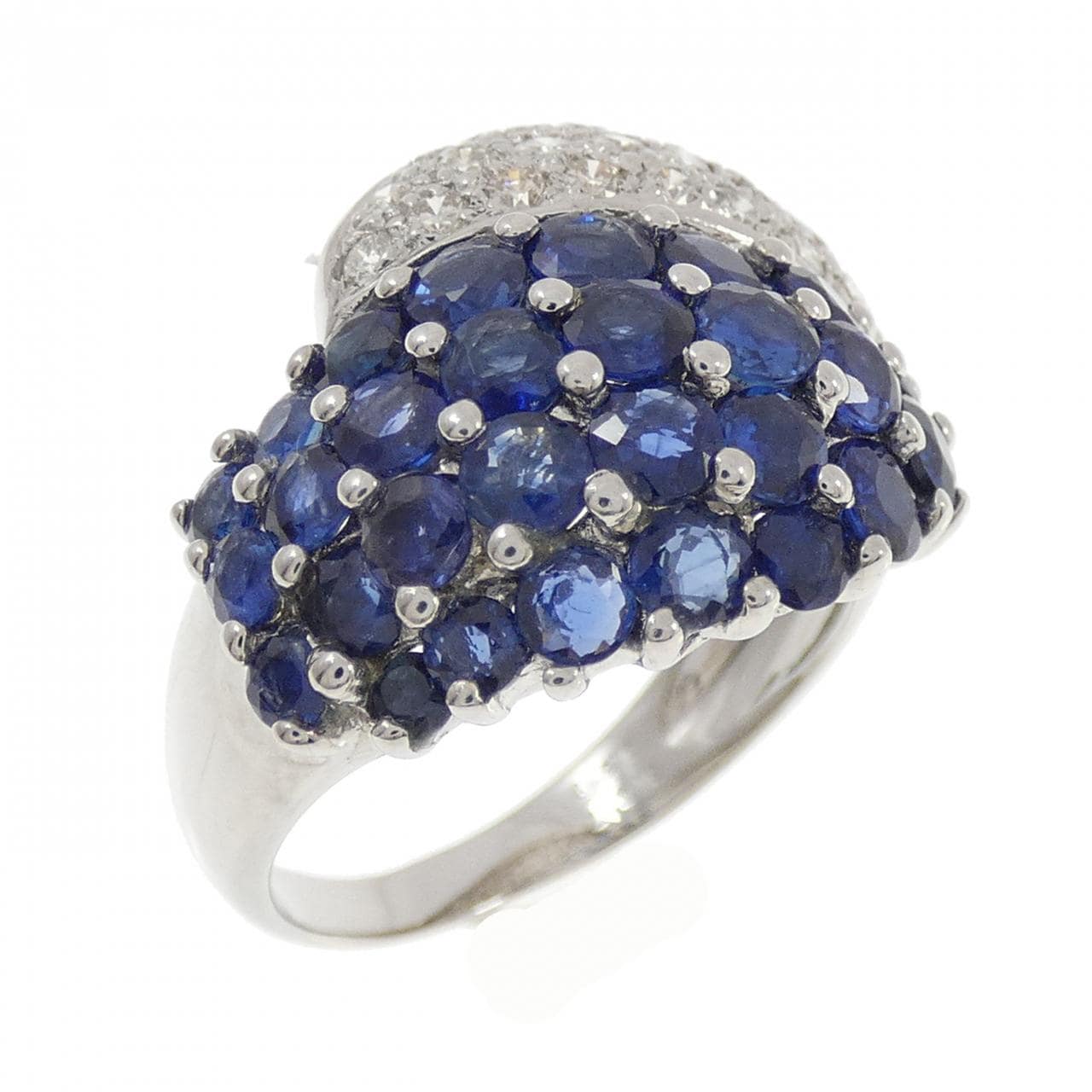 K18WG サファイヤ リング 3.07CT