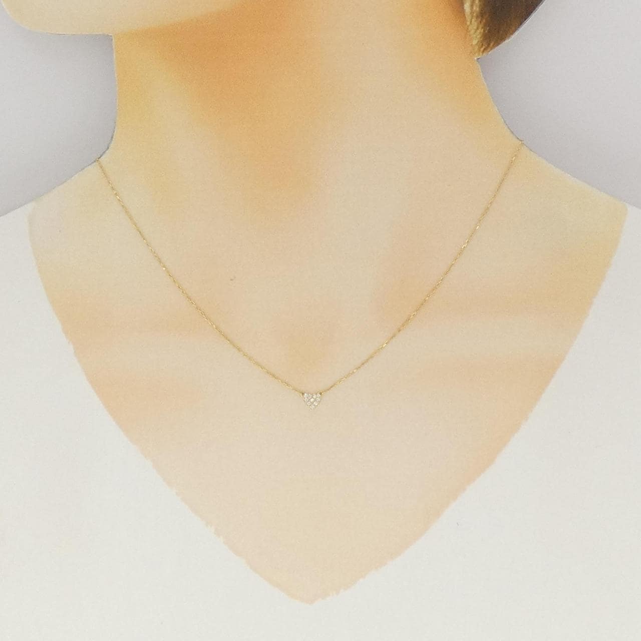 アーカー ハートパヴェ ネックレス 0.05CT