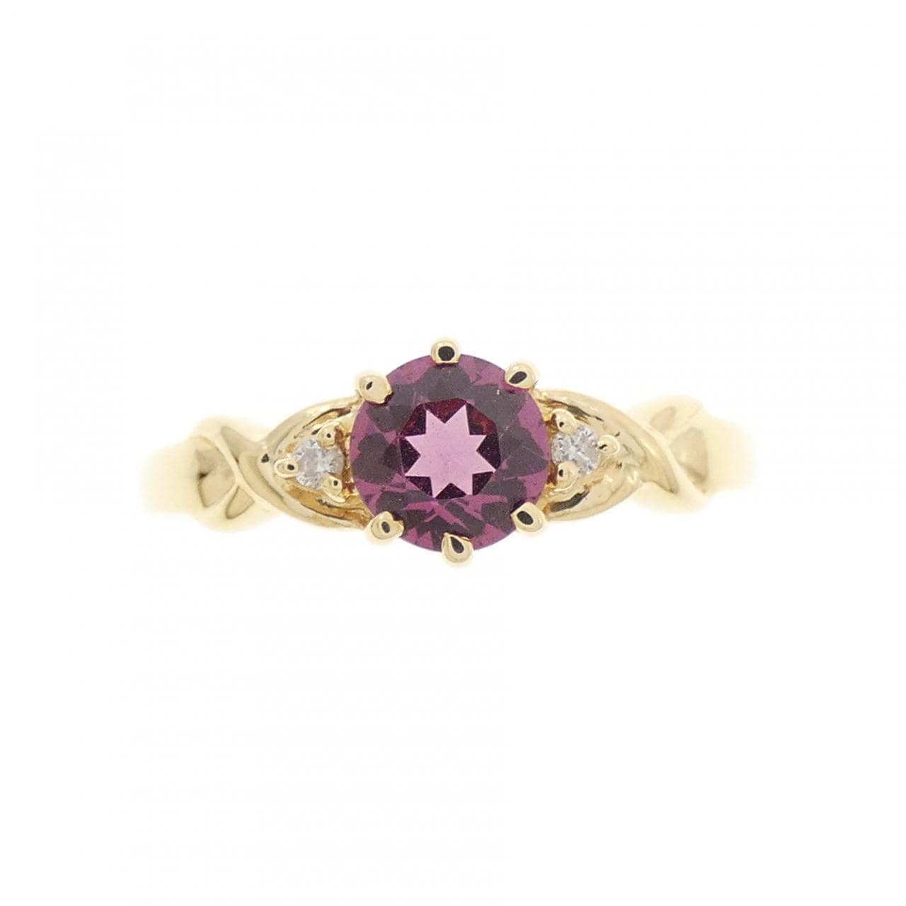 K18YG ガーネット リング 0.50CT
