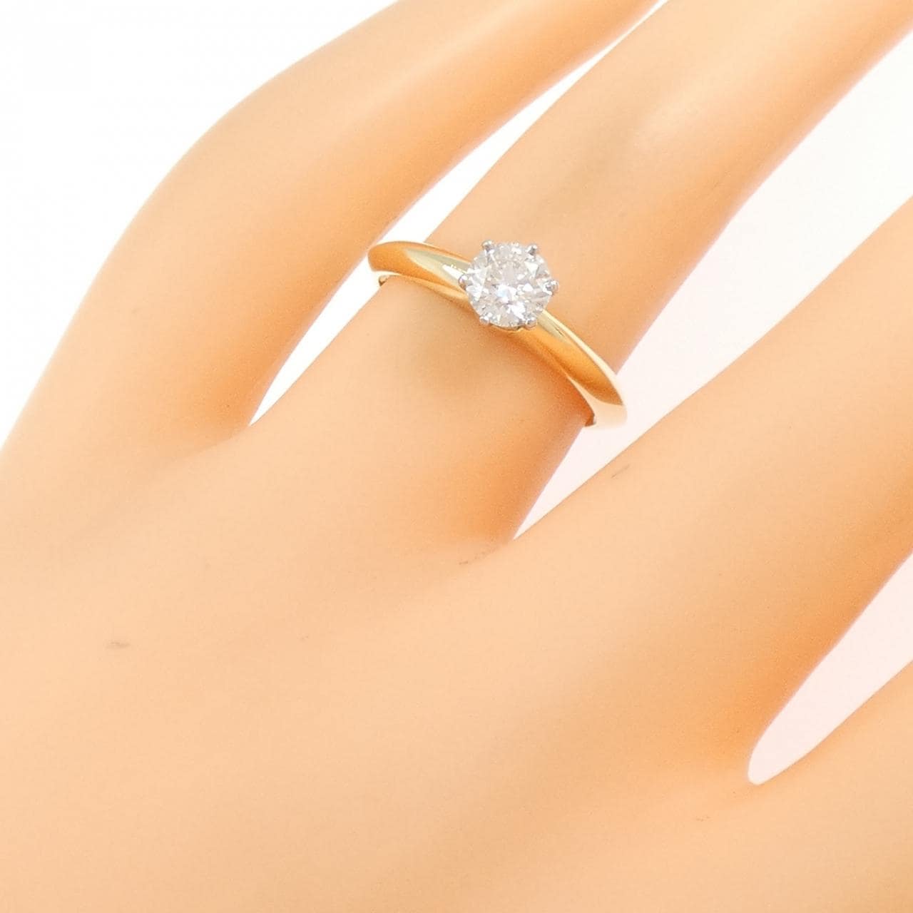 ティファニー クラシックソリティア リング 0.43CT G IF
