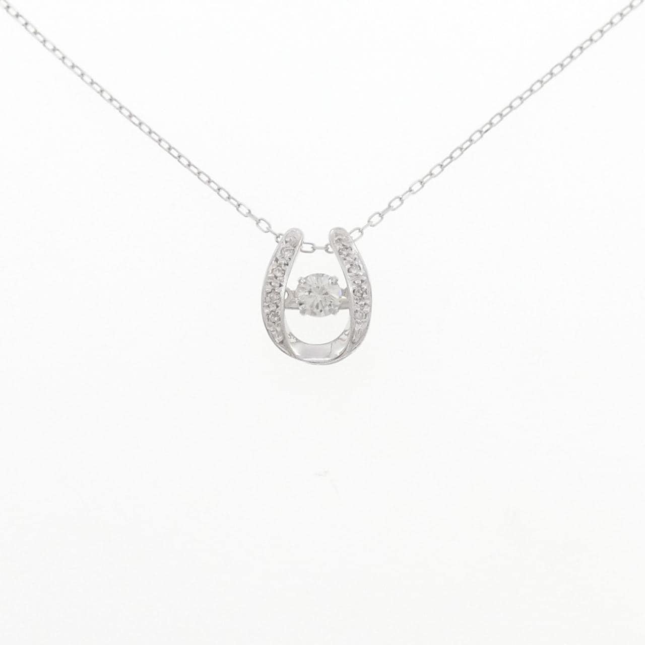 K18WG ダイヤモンド ネックレス 0.18CT
