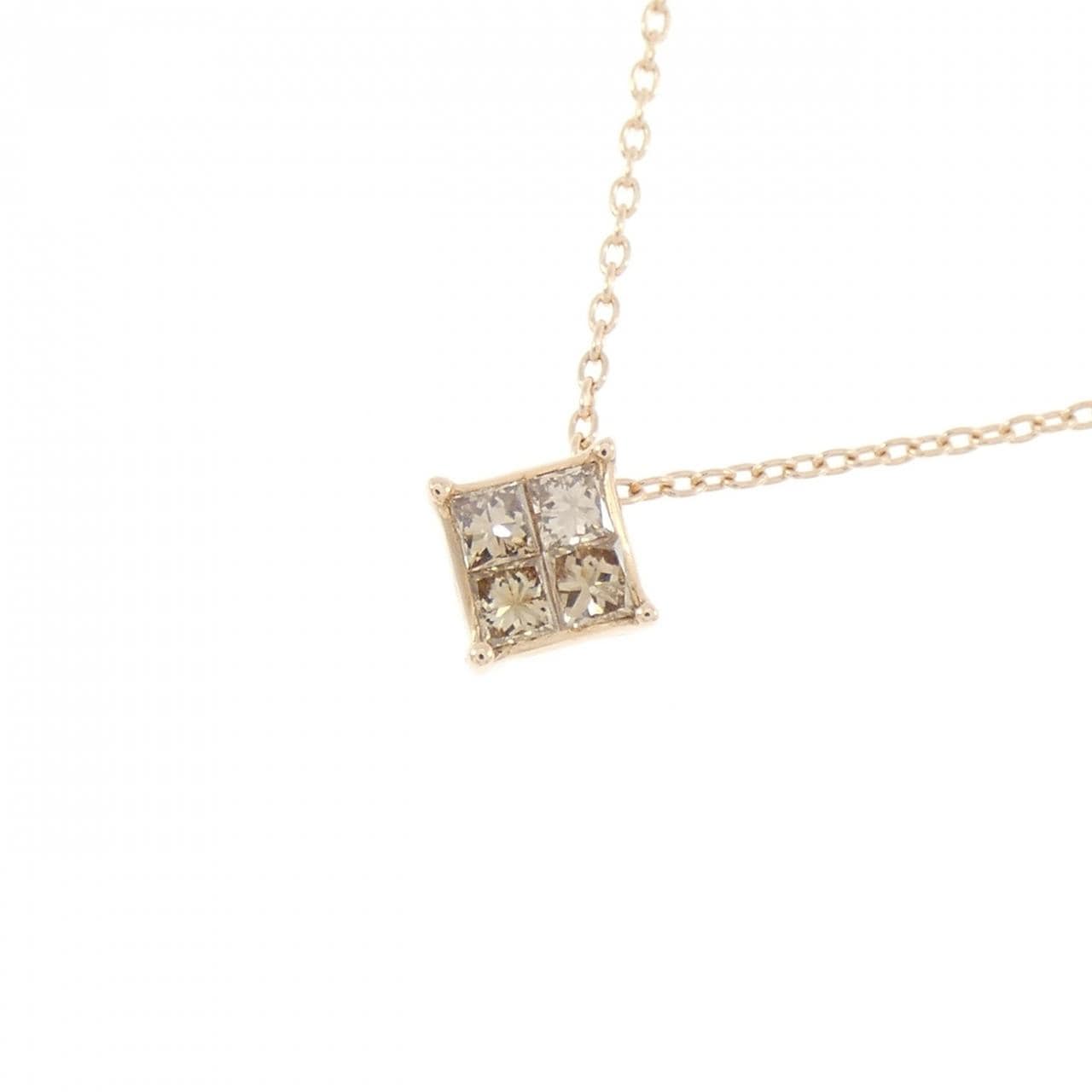 K18PG ダイヤモンド ネックレス 0.18CT