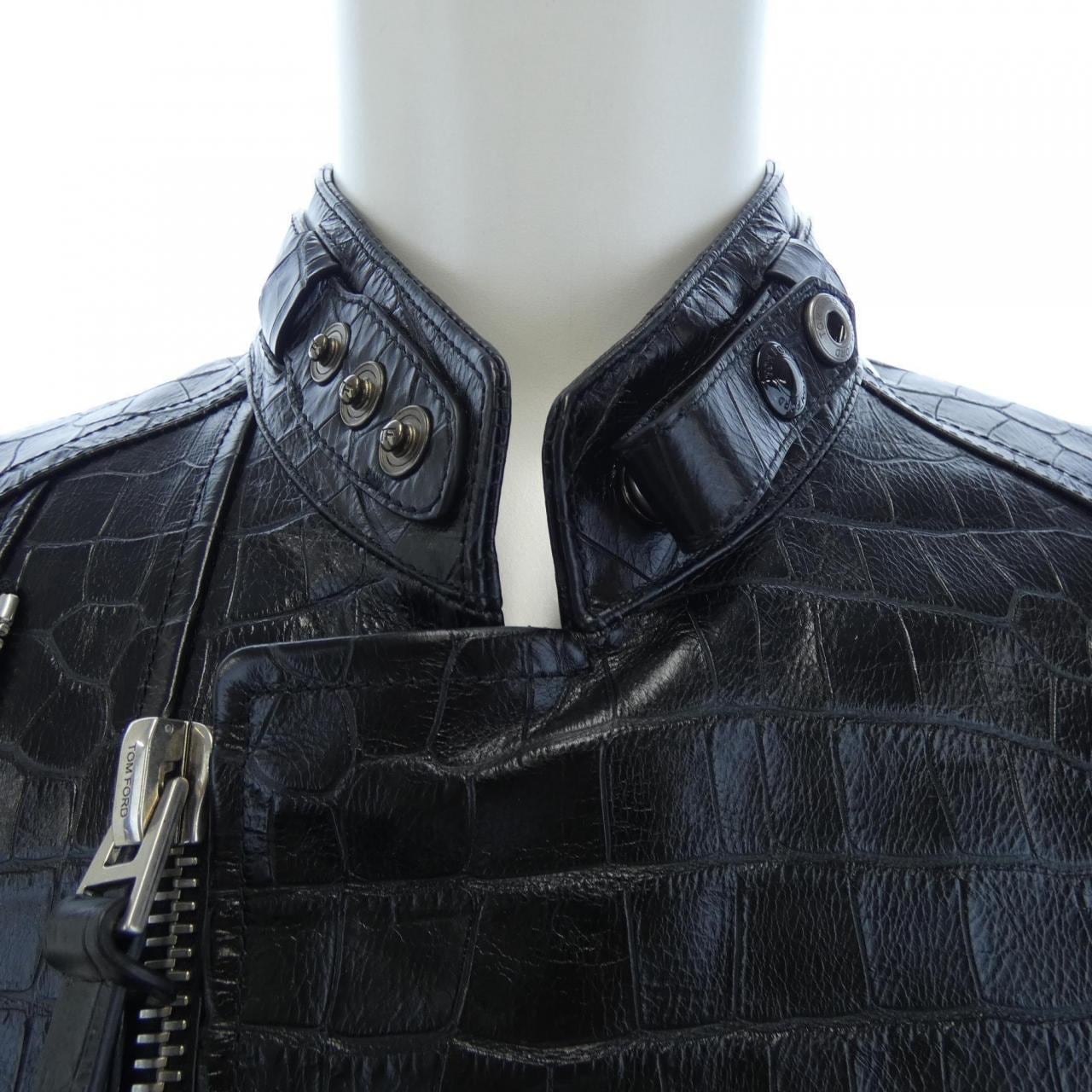 トムフォード TOM FORD LMP007F23 レザーライダースジャケット