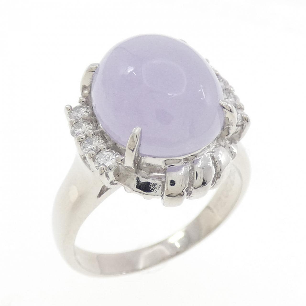 PT900 ラベンダーヒスイ リング 7.62CT